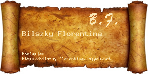 Bilszky Florentina névjegykártya
